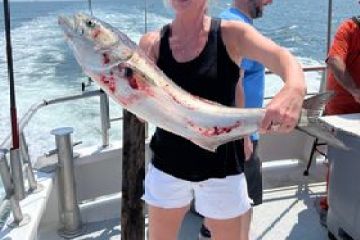 a person holding a fish in the water