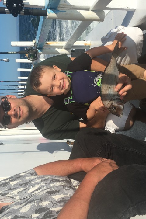 a couple of people that are sitting on a boat