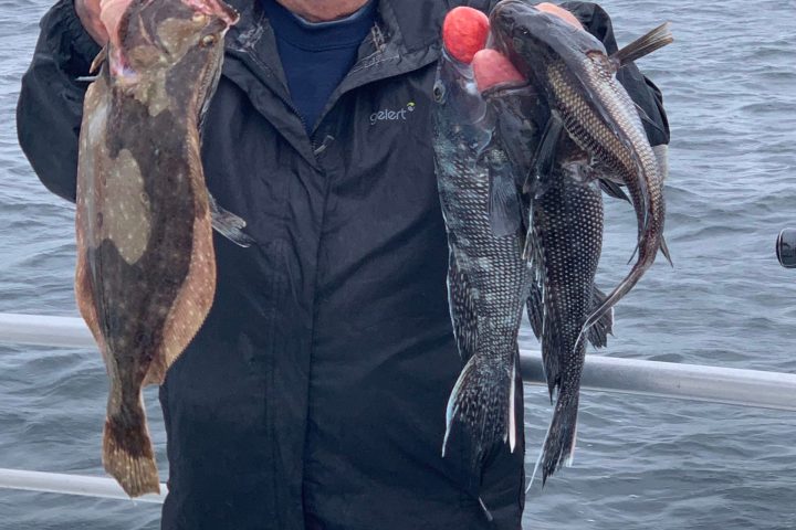 a person holding a fish in the water